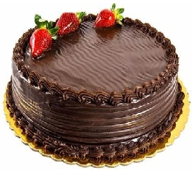 9 ile 12 kişilik Klasik sade çikolatalı yaş pasta